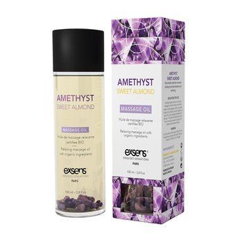 Масажна олія EXSENS Amethyst Sweet Almond (розслаблювальна, з аметистом) 100мл, натуральна &mdash; купити в інтим-бутику EroticToys