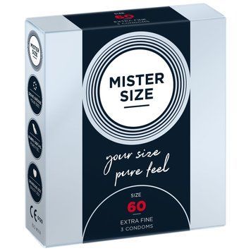 Презервативи Mister Size - pure feel - 60 (3 condoms), товщина 0,05 мм &mdash; купити в інтим-бутику EroticToys