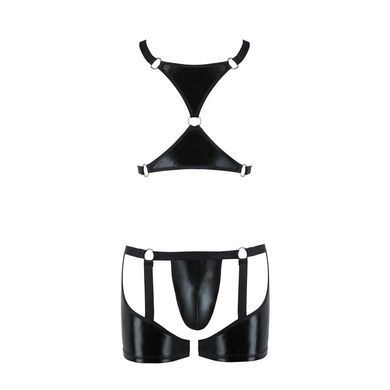 Комплект еротичної чоловічої білизни Passion 047 SET JOHN S/M Black, труси, портупея &mdash; купити в інтим-бутику EroticToys