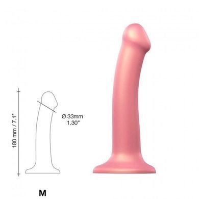 Насадка для страпону Strap-On-Me Mono Density Dildo Rose M (м'ята упаковка!!!) &mdash; купити в інтим-бутику EroticToys