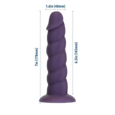 Фалоімітатор Fantasy by Addiction Unicorn Dildo 7&rdquo; Purple, віброкуля в подарунок &mdash; купити в інтим-бутику EroticToys