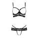 Комплект білизни Passion Exclusive SARIA SET OpenBra XXL/XXXL black, стрепи, відкритий ліф, стрінги в інтим-бутику EroticToys