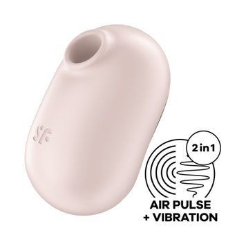 Вакуумний стимулятор із вібрацією Satisfyer Pro To Go 2 Beige &mdash; купити в інтим-бутику EroticToys