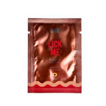 Пробник гелю для оральних пестощів з зігрівальним ефектом INTT Lick Me Kissable Gel Peach 2 мл &mdash; купити в інтим-бутику EroticToys