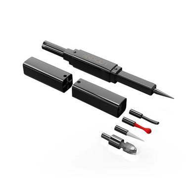 Ексклюзивний тиклер LOCKINK 5-head Flirting Tickler - Grey з п'ятьма насадками &mdash; купити в інтим-бутику EroticToys