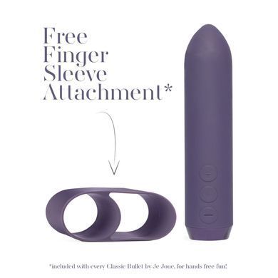 Мінівібратор Je Joue - Classic Bullet Vibrator Purple з глибокою вібрацією і фіксацією на палець &mdash; купити в інтим-бутику EroticToys