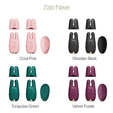 Смарт-вібратор для грудей Zalo - Nave Turquoise Green, пульт ДК, робота через додаток &mdash; купити в інтим-бутику EroticToys