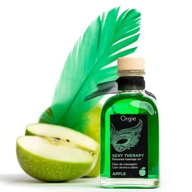 Набір для масажу Orgie &ndash; Sexy Therapy Apple (100 мл), їстівна розігрівальна олія + пір&rsquo;їнка &mdash; купити в інтим-бутику EroticToys