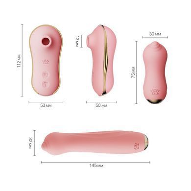 Набір 3в1 Zalo &ndash; UNICORN Set Pink, віброяйце, пульсатор, вакуумний стимулятор &mdash; купити в інтим-бутику EroticToys