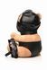 Плюшевий ведмедик HOODED Teddy Bear БДСМ у шкіряному капюшоні з повідцем, 23x16x12 см в інтим-бутику EroticToys