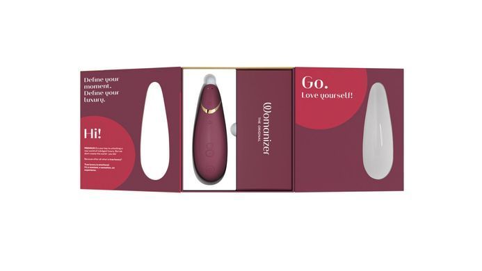 Вакуумний кліторальний стимулятор Womanizer Premium 2 - Bordeaux, функції Autopilot та Smart Silence &mdash; купити в інтим-бутику EroticToys