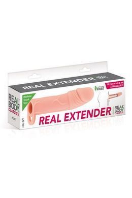 Насадка на член Real Body &mdash; Real Extender HUGY (порване паковання) &mdash; купити в інтим-бутику EroticToys