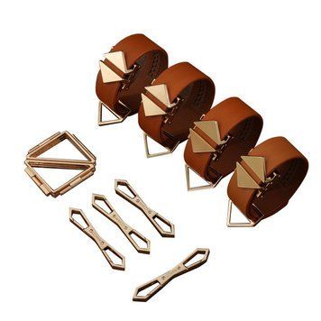 Набір для зв'язування LOCKINK Hogtie Set - Brown &mdash; купити в інтим-бутику EroticToys