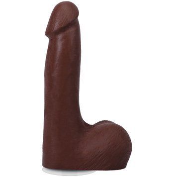 Фалоімітатор Doc Johnson The Realistic Cock ULTRASKYN - 7 Inch with Balls Chocolate &mdash; купити в інтим-бутику EroticToys
