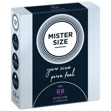 Презервативи Mister Size - pure feel - 69 (3 condoms), товщина 0,05 мм &mdash; купити в інтим-бутику EroticToys