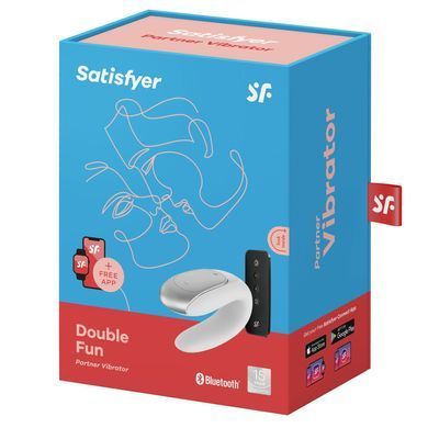 Смартвібратор для пар Satisfyer Double Fun (White) з пультом ДК &mdash; купити в інтим-бутику EroticToys