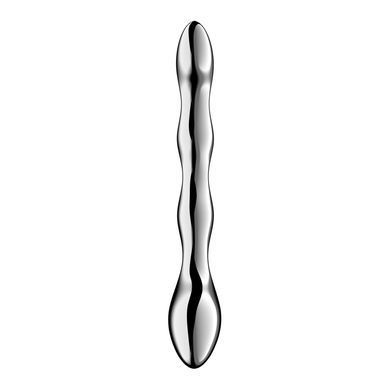 Металевий дилдо Satisfyer Cosmic Crest 2, двосторонній, можна нагрівати й охолоджувати &mdash; купити в інтим-бутику EroticToys