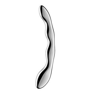 Металевий дилдо Satisfyer Cosmic Crest 2, двосторонній, можна нагрівати й охолоджувати &mdash; купити в інтим-бутику EroticToys