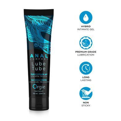 Анальна змазка Orgie Lube Tube Anal Comfort, 100 мл, водна основа, імітація силікону &mdash; купити в інтим-бутику EroticToys