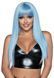 Довга блакитна перука Leg Avenue Long straight bang wig Blue, гладенька, 61 см в інтим-бутику EroticToys
