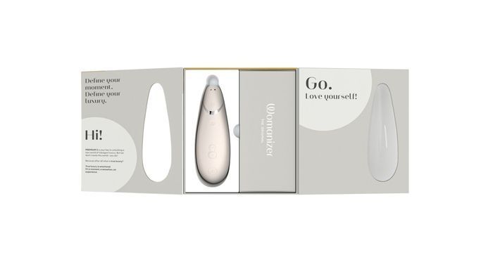 Вакуумний кліторальний стимулятор Womanizer Premium 2 - Grey, функції Autopilot та Smart Silence &mdash; купити в інтим-бутику EroticToys