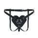 Трусики Серце для страпону Feral Feelings - Hearts Strap-on Belt Black в інтим-бутику EroticToys