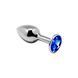 Металева анальна пробка з кристалом Alive Mini Metal Butt Plug Blue S в інтим-бутику EroticToys