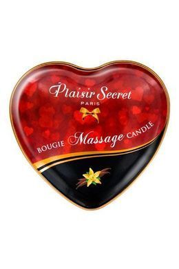Масажна свічка-серце Plaisirs Secrets Vanilla (35 мл) &mdash; купити в інтим-бутику EroticToys