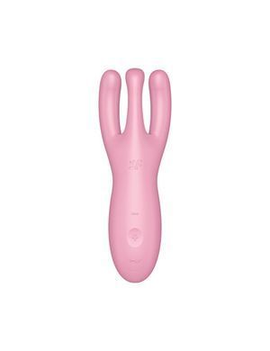 Кліторальний смарт-вібратор Satisfyer Threesome 4 Pink з трьома пальчиками &mdash; купити в інтим-бутику EroticToys
