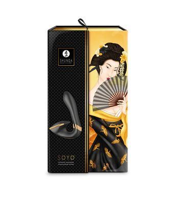Вагінально-кліторальний вібратор Shunga Soyo Black &mdash; купити в інтим-бутику EroticToys