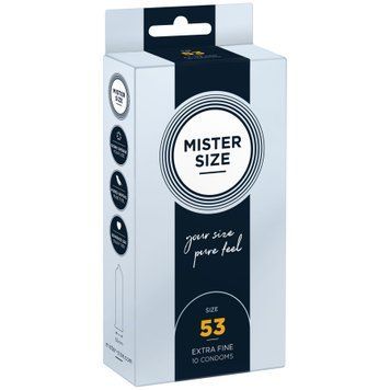 Презервативи Mister Size - pure feel - 53 (10 condoms), товщина 0,05 мм &mdash; купити в інтим-бутику EroticToys