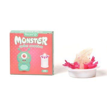 Насадка на член Recare Turquoise Monster Spike Condom (презерватив з вусиками) &mdash; купити в інтим-бутику EroticToys