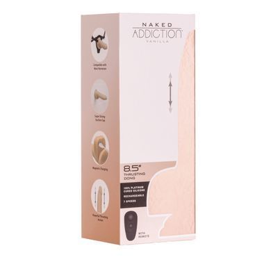 Фалоімітатор із пульсацією Addiction Naked Addiction 8.5&rdquo; Thruster - Vanilla &mdash; купити в інтим-бутику EroticToys