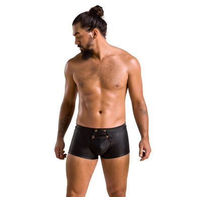Чоловічі шкіряні боксери з клапаном Passion 050 SHORT PATRICK L/XL Black &mdash; купити в інтим-бутику EroticToys