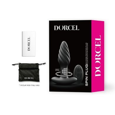 Анальна пробка з вібрацією та перлинним масажем Dorcel Spin Plug, макс. діам. 3,8 см, пульт ДК &mdash; купити в інтим-бутику EroticToys