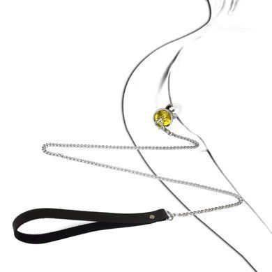 Металева анальна пробка Art of Sex Metal Anal Plug with Leash size L з повідцем &mdash; купити в інтим-бутику EroticToys