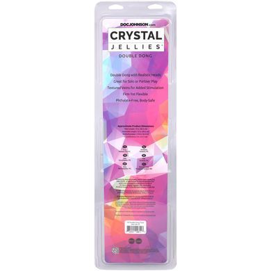 Фалоімітатор двосторонній Doc Johnson Crystal Jellies Double Dong &mdash; купити в інтим-бутику EroticToys