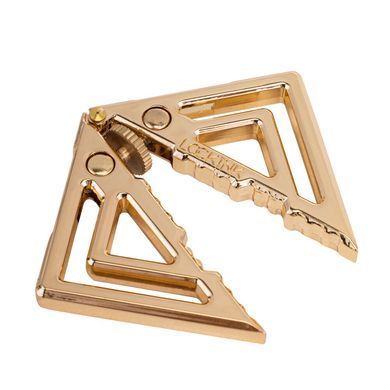 Затискачі для сосків з важкою підвіскою LOCKINK Adjustable Nipple Clamps with Heavy Pendant, під золото &mdash; купити в інтим-бутику EroticToys
