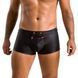 Чоловічі шкіряні боксери з клапаном Passion 050 SHORT PATRICK L/XL Black в інтим-бутику EroticToys
