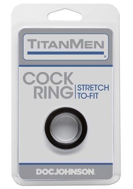 Ерекційне кільце Doc Johnson Titanmen Tools - Cock Ring - Black &mdash; купити в інтим-бутику EroticToys