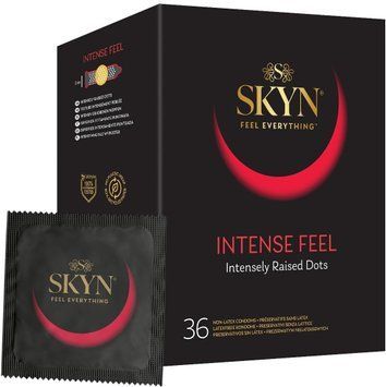 Безлатексні преміум-презервативи SKYN Intense Feel 36 шт, точковий рельєф &mdash; купити в інтим-бутику EroticToys