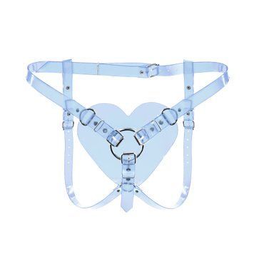 Трусики Серце для страпону Feral Feelings - Hearts Strap-on Belt Trasparent &mdash; купити в інтим-бутику EroticToys