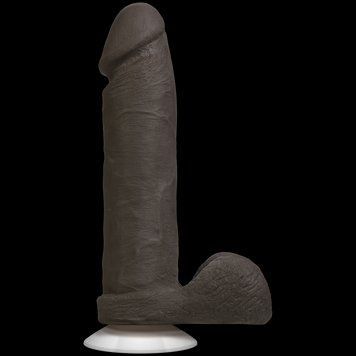 Фалоімітатор Doc Johnson The Realistic Cock 8 inch Black - ULTRASKYN, Vack-U-Lock, діаметр 5,1 см &mdash; купити в інтим-бутику EroticToys