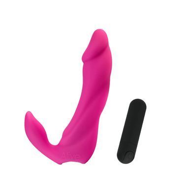 Вібратор вагінально-кліторальний Alive Bifun Pro, Pink, перезаряджуваний &mdash; купити в інтим-бутику EroticToys