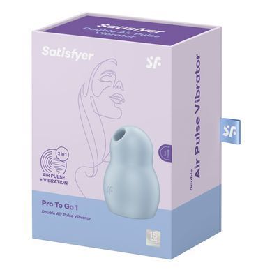 Вакуумний стимулятор з вібрацією Satisfyer Pro To Go 1 Blue &mdash; купити в інтим-бутику EroticToys