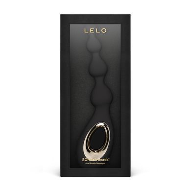 Анальне намисто з вібрацією LELO Soraya Beads Black, різний діаметр намистин, 8 режимів &mdash; купити в інтим-бутику EroticToys