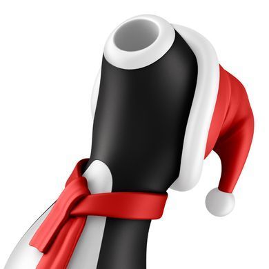 Вакуумний кліторальний стимулятор Satisfyer Penguin Holiday Edition, у шапочці та шарфі &mdash; купити в інтим-бутику EroticToys