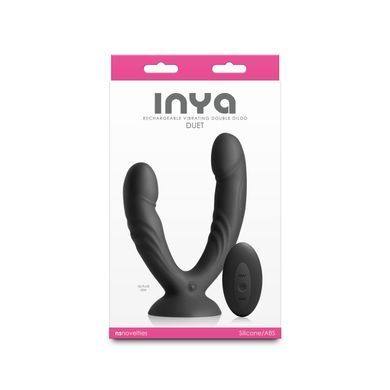 Подвійний ділдо з вібрацією NS Novelties INYA - Duet - Black &mdash; купити в інтим-бутику EroticToys