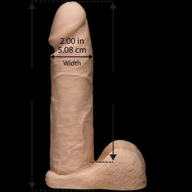 Фалоімітатор Doc Johnson Vac-U-Lock - 8 Inch ULTRASKYN Cock White (м'яте паковання!!!) &mdash; купити в інтим-бутику EroticToys