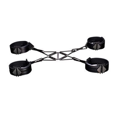 Набір фіксаторів для рук та ніг LOCKINK Hogtie Set, чорний, ремені з натуральної шкіри &mdash; купити в інтим-бутику EroticToys